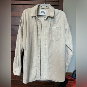 BDG Women's Cream Corduroy Shacket